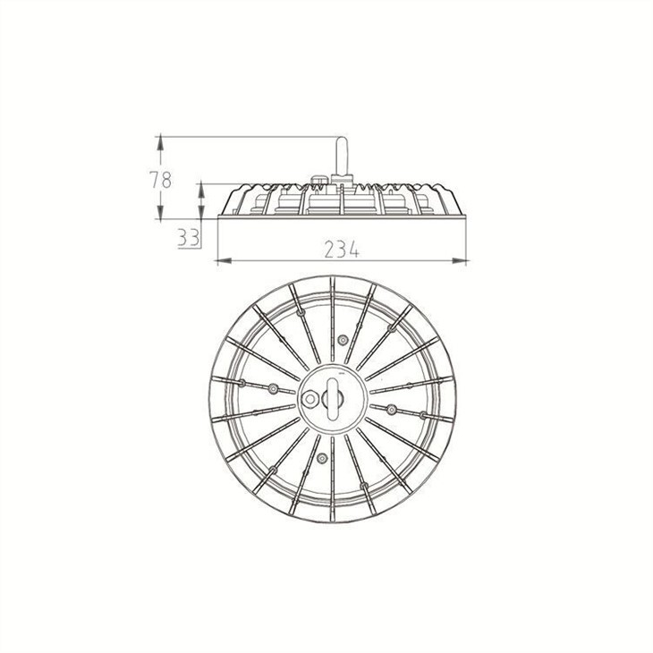 الصناعية 100W DOB LED ضوء خليج عالية