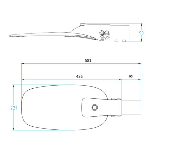 ضوء الشارع LED مع جهاز الاستشعار