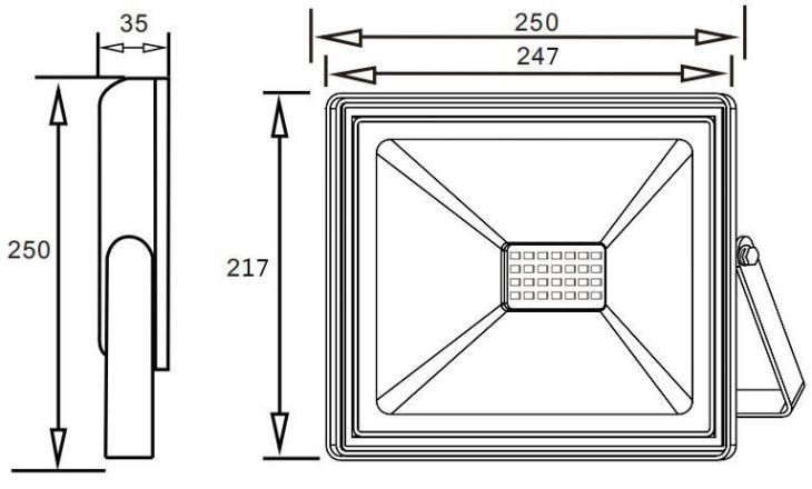 دوب ضوء الفيضانات LED