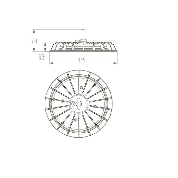 سائق 200 واط على متن الطائرة LED High Bay Light